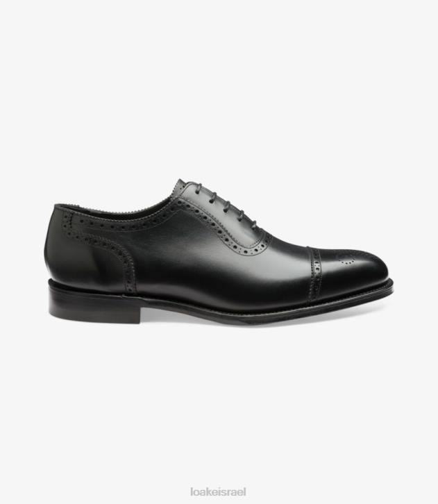 Loake 2P6L170 גָדִיל שָׁחוֹר סמי ברוגים