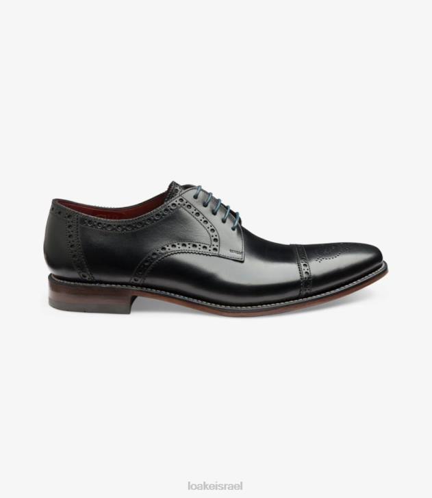 Loake 2P6L178 foley שָׁחוֹר סמי ברוגים