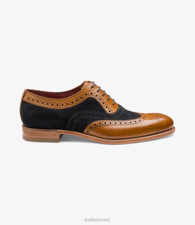 Loake 2P6L21 תומפסון זמש נייבי brogues